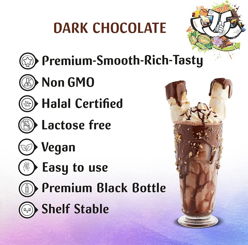 Just Chill Drinks Co. Dark Chocolate Sauce, 1.89 Litres